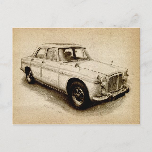 Carte Postale Rover P5 1968 (Devant)
