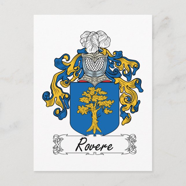 Carte Postale Rovere Family Crest (Devant)