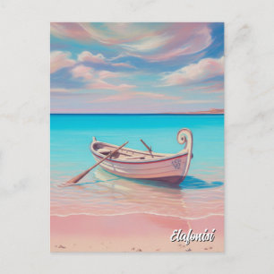 Carte Postale Rowboat Elafonisi Elafonissi Crète Grèce Voyage