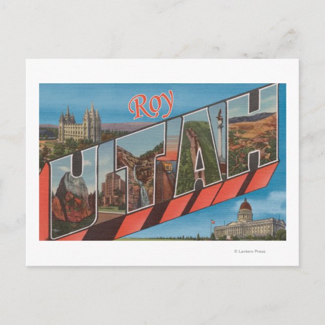 Carte Postale Roy, UtahGrandes lettres ScènesRoy, UT (Devant)