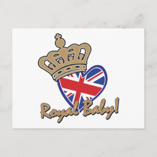 Carte Postale Royal Baby UK Heart Flag