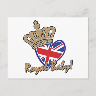 Carte Postale Royal Baby UK Heart Flag