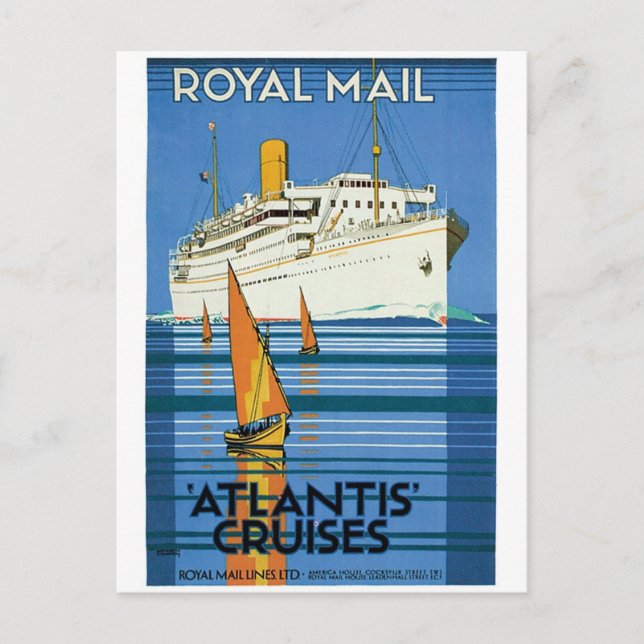 Carte Postale Royal Mail "Atlantis Cruises" (Devant)