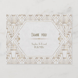 Carte Postale Royal White Gold Grand Merci Mariage