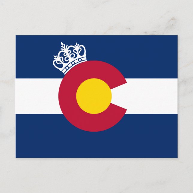 Carte postale royale du drapeau du Colorado (Devant)