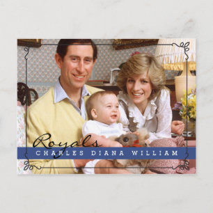 Carte Postale Royals Charles Diana et William
