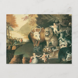 Carte Postale Royaume pacifique par Edward Hicks Vintage Folk Ar