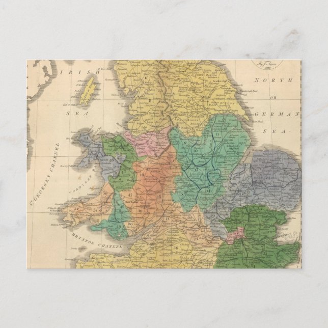 Carte Postale Royaumes des Anglo-Saxons (Devant)