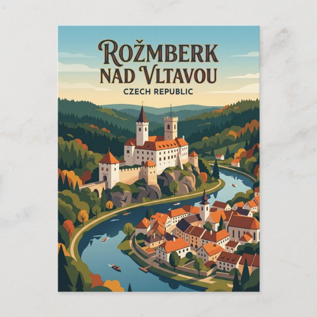 Carte Postale Rožmberk nad Vltavou République tchèque (Devant)