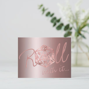 Carte Postale RPG Luxe   Mauve Fantasy Joueur de jeux de société