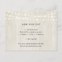 Carte postale RSVP amusante et amusante - Bois rus