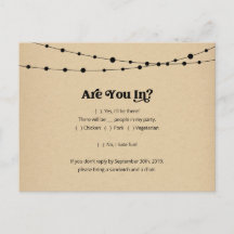 Carte postale RSVP amusante et amusante - Rustic K