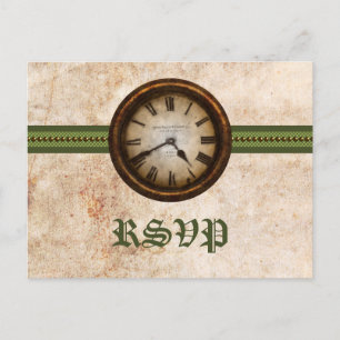 Carte postale RSVP Antique Horloge, Vert