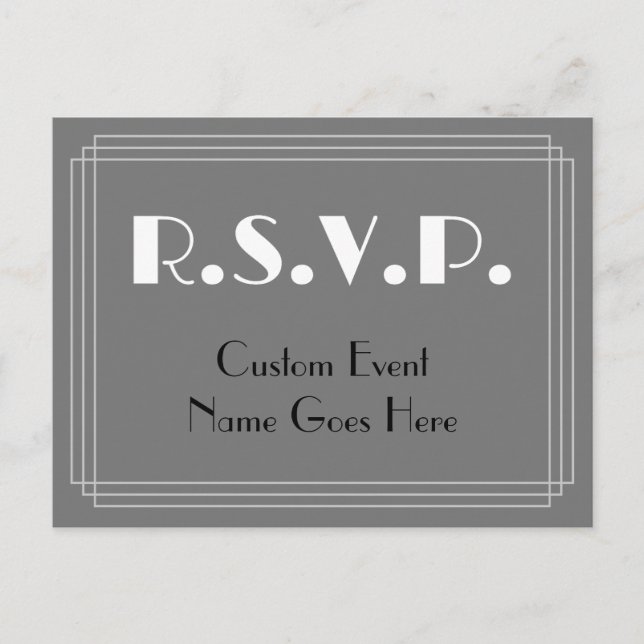 Carte postale RSVP Art Déco Look (Devant)