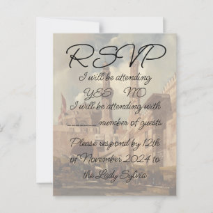 Carte Postale RSVP avec la peinture "Un bazar du Caire"