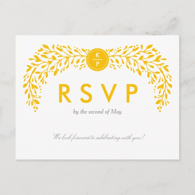 Carte postale RSVP Blissrel ÉDITABLE COULEUR (Devant)