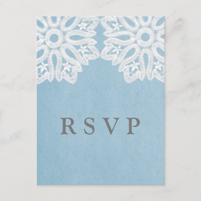 Carte postale RSVP Blue Elegant (Devant)