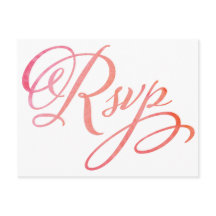 Carte Postale RSVP Blusch Peach Watercolor