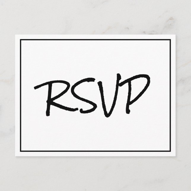 Carte postale RSVP Boho Script (Devant)