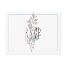 Carte postale RSVP Botanical Blue Floral Wedding