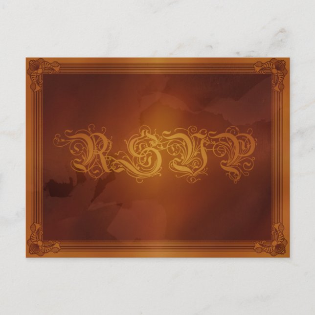 Carte postale RSVP Brown Vintage Pays (Devant)