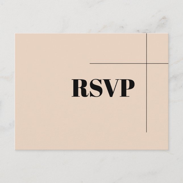 Carte Postale RSVP chic simple (Devant)