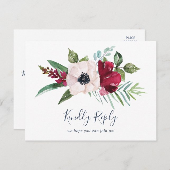 Carte postale RSVP Choice Menu Breeze Tropical (Devant / Derrière)