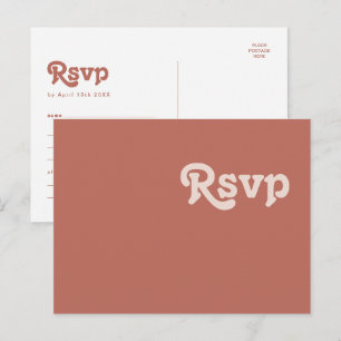 Carte postale RSVP Choix de menu Rose ancienne rét