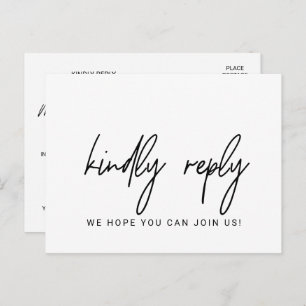 Carte postale RSVP Choix du menu Whimssical et dem