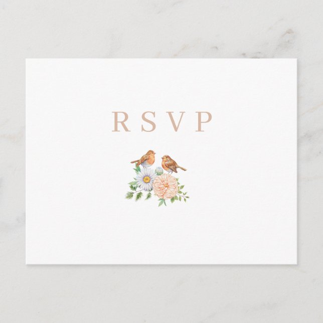 Carte postale rsvp classique minimaliste (Devant)