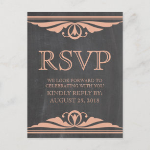 Carte postale RSVP Coral Deco
