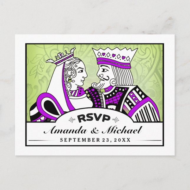 Carte postale RSVP Correspondante King & Queen (Devant)