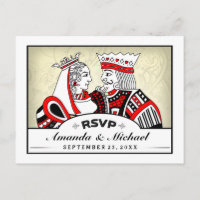 Carte postale RSVP Correspondante King & Queen
