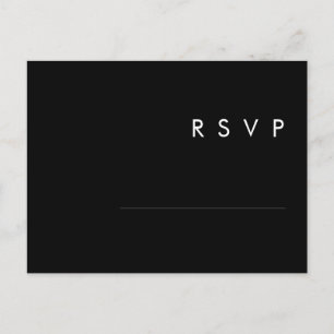 Carte postale RSVP de demande de chanson noire min