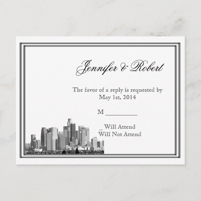 Carte postale RSVP de Houston Destination Wedding (Devant)