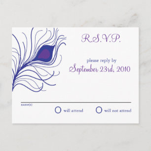 Carte postale RSVP de mariage