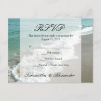 Carte postale RSVP de mariage de destination de pl