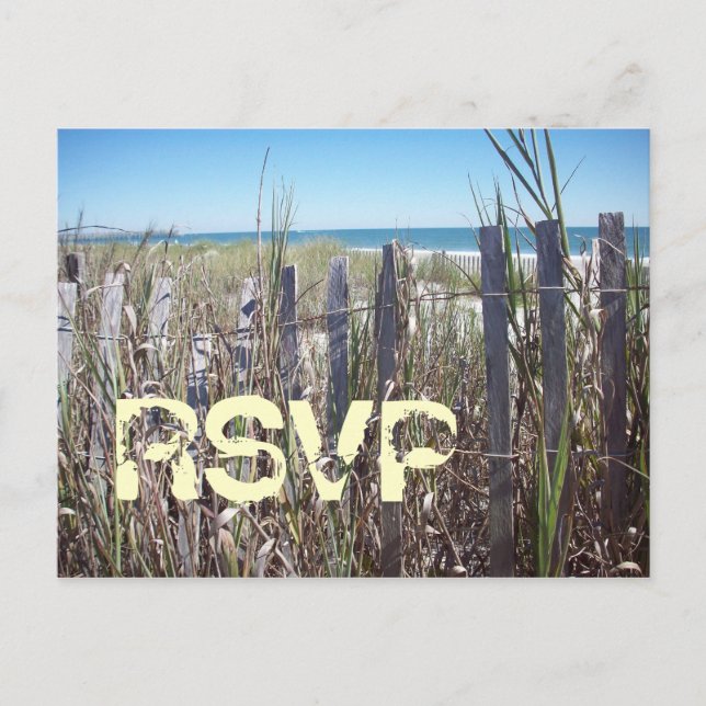 Carte postale RSVP de mariage de plage (Devant)