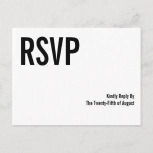 Carte postale RSVP de mariage pour typographie sim