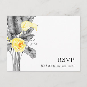 Carte postale RSVP de mariage tropical moderne