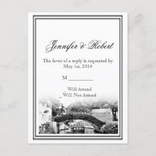 Carte postale RSVP de San Antonio Destination Wedd
