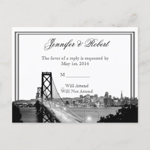 Carte postale RSVP de San Francisco Destination We