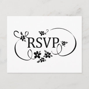 Carte postale RSVP - Défilement floral fantaisie n