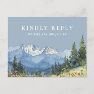 Carte postale RSVP Dusty Blue Mountain