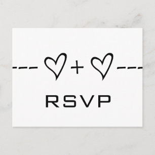 Carte postale RSVP Ebony Heart Equation