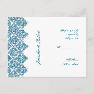 Carte postale RSVP en bleu marocain