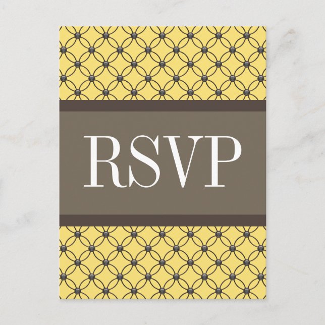 Carte postale RSVP Fancy Jaune (Devant)
