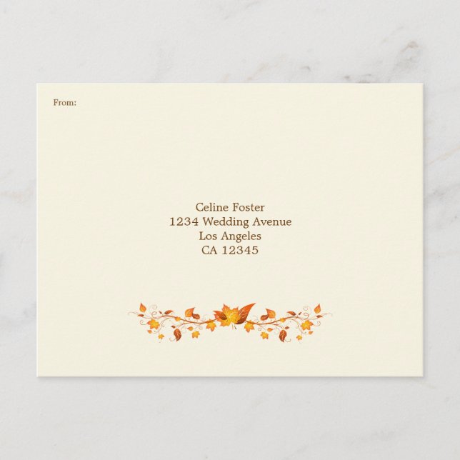 Carte postale RSVP Foliage d'automne (Devant)