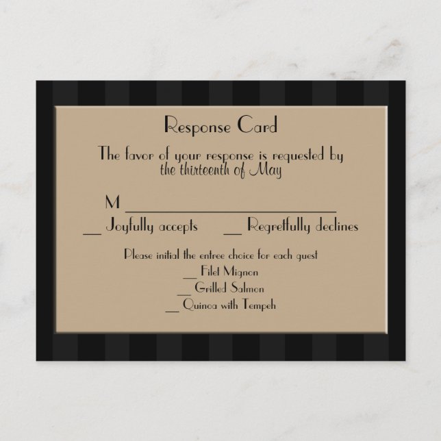Carte postale RSVP Gold Art Déco (Devant)