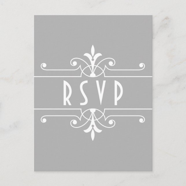 Carte postale RSVP Gray Fancy (Devant)
